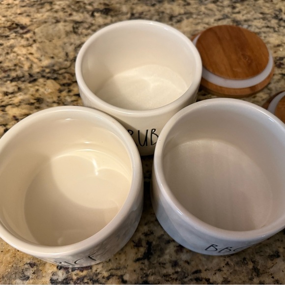 Magenta Collection Rae Dunn BBQ Spice ceramic canister set. NEW - Picture 3 of 5